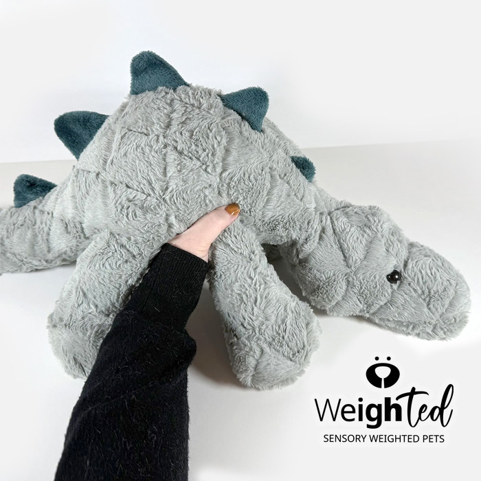 Weighted stuffed dinosaur