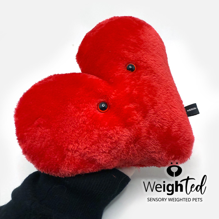 Weighted plush heart