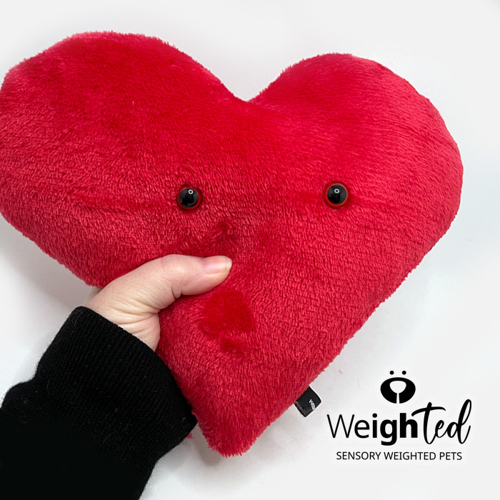 Weighted plush heart