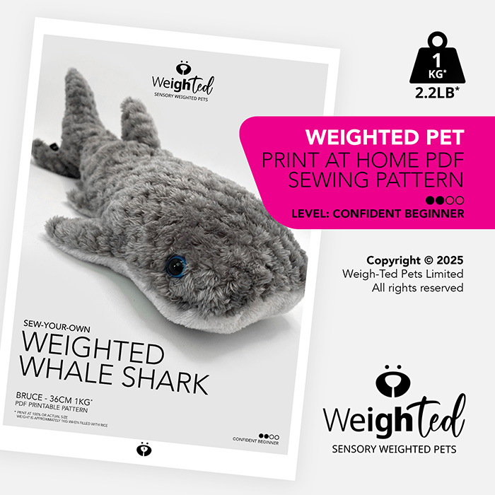 Weighted Whale Shark Sewing Pattern
