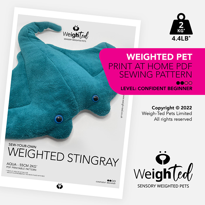 Weighted Stingray Manta ray Sewing Pattern