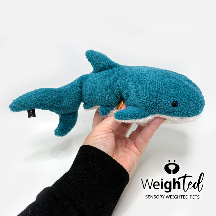 Weighted plush shark