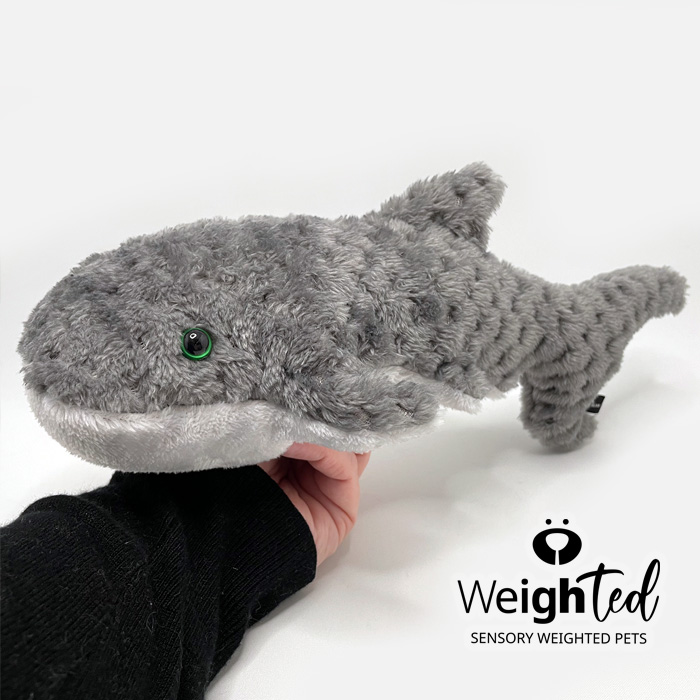 Weighted plush shark
