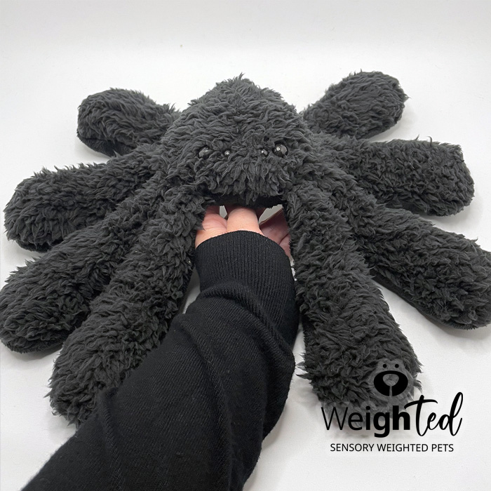 Weighted plush spider