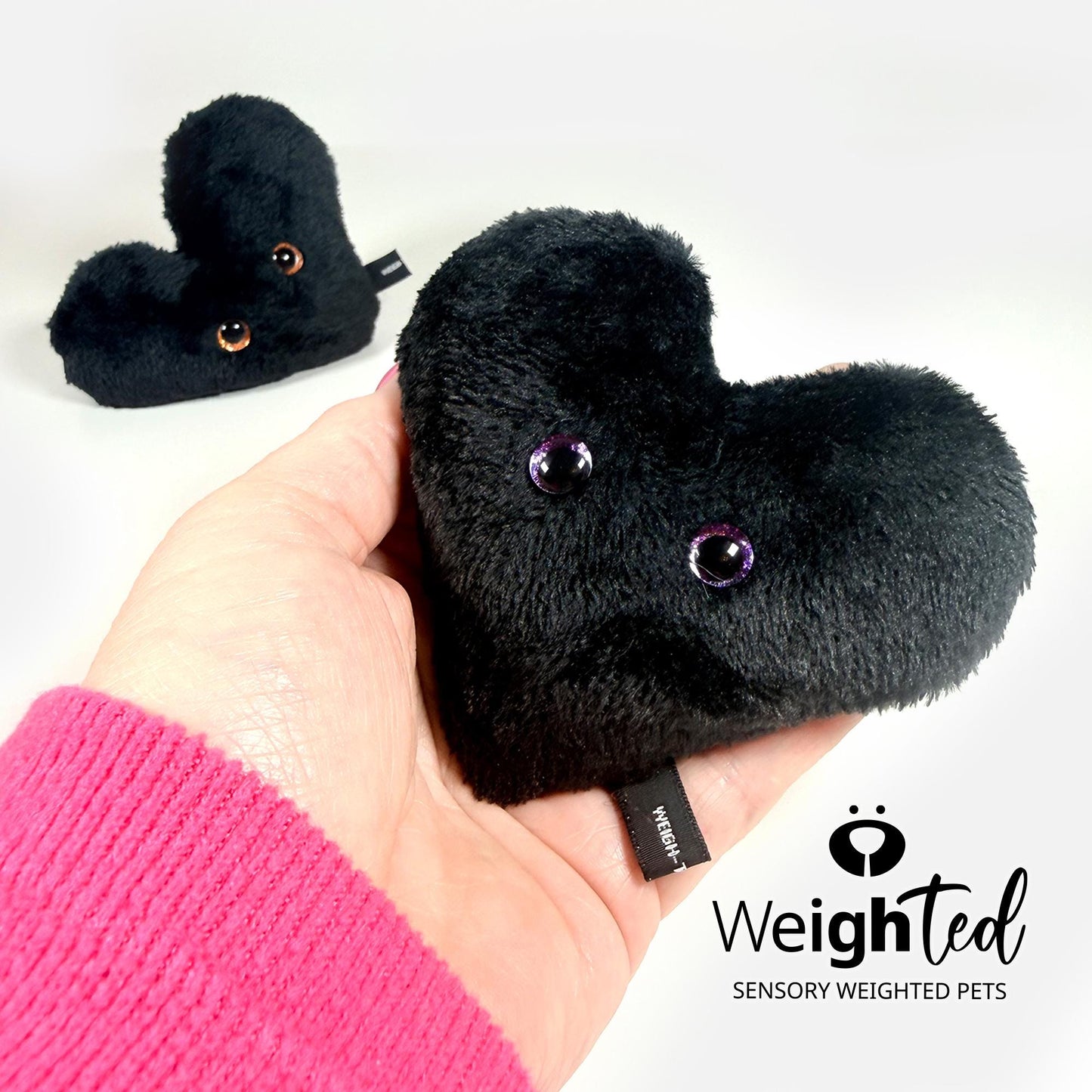 500g Pocket Heart 'Char' & 'Coal'